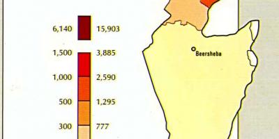 地图以色列的人口