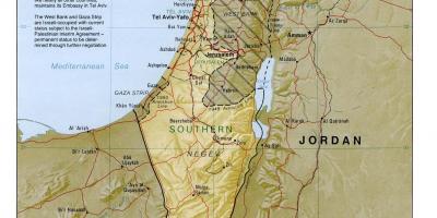 地图以色列的地理 